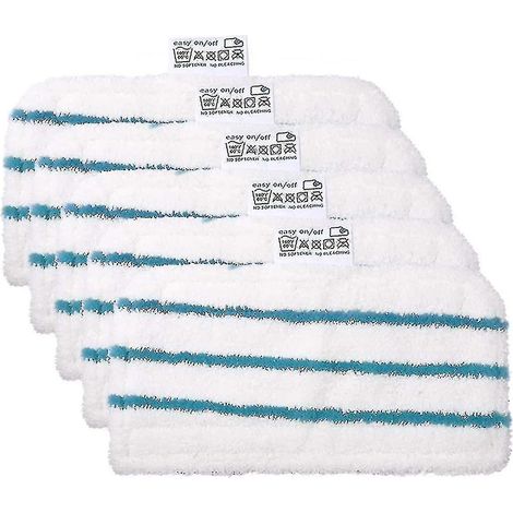 5 tampons lavables en microfibre pour vadrouilles à vapeur Black & Decker (1/5)