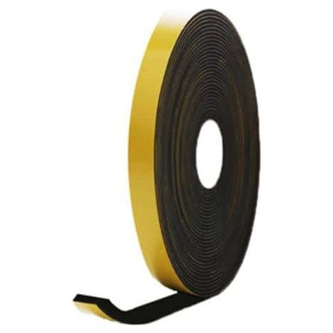Mousse noire adhésive caoutchouc epdm 15x10mm longueur 10m