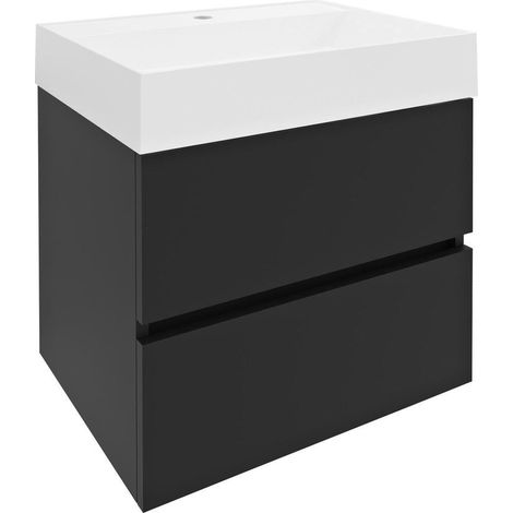 ODETTA Meuble sous-vasque 57x50x43,5cm, anthracite mat (1/4)