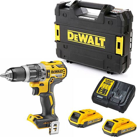 Dewalt – Perceuse-visseuse à percussion DCD796D2 – 18V 2Ah Li-Ion Brushless – 2 batteries – Mandrin métallique 13mm – Couple 70Nm pour béton (1/10)