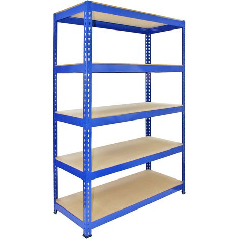 Q-Rax Lagerregal Garagenregal Werkstattregal Stahlregal Kellerregal 120cm B Blau