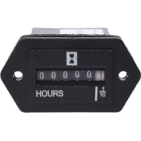 Compteur horaire électromécanique AC100-250V pour le suivi de l'utilisation des machines (1/4)