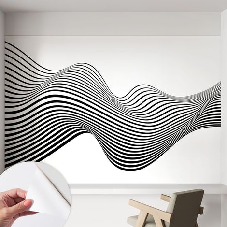Tapete Selbstklebend - abwaschbar - Tapete mit Motiv - trendige Wanddeko - elegant Fototapete Dynamische Abstraktion 152x104 cm (1/5)