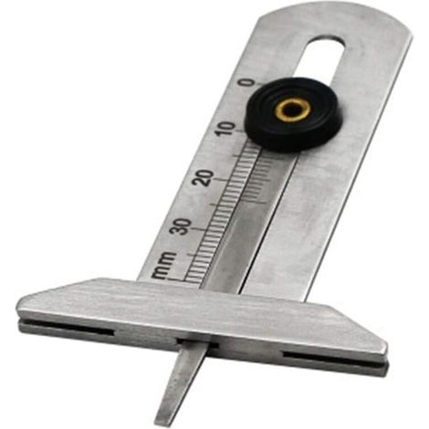 Reifenverschleißmesser, Reifentiefenmesser aus Edelstahl, Sicherheitsreifenlineal, Reifenmesser 0-30 mm für Automotorräder (1/4)