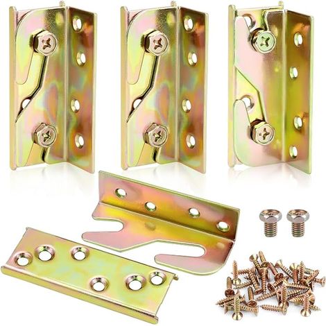 Conjunto de soporte para larguero de cama, conector de montaje, ensamblaje de hierro (1/3)