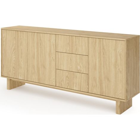 Commode, couleur : chêne huilé, 183,3 x 82,6 x 38,1 cm (1/5)