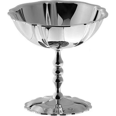 Coupe à glace en acier inoxydable, coupe à dessert, coupe à pudding rétro à pied haut (1/5)