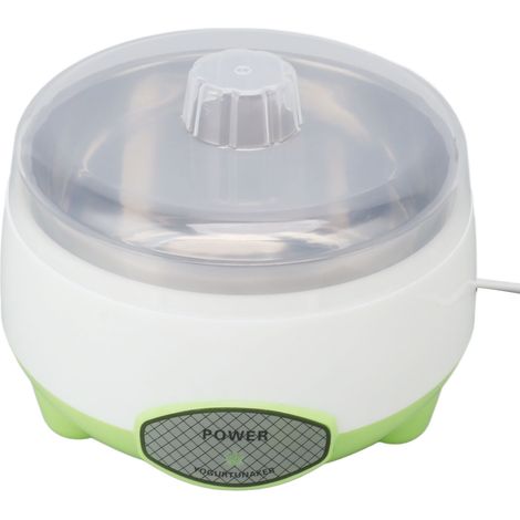 Yaourtière compacte en acier inoxydable, pour yaourt maison, verte, 15 W, prise européenne, 220 V (1/5)