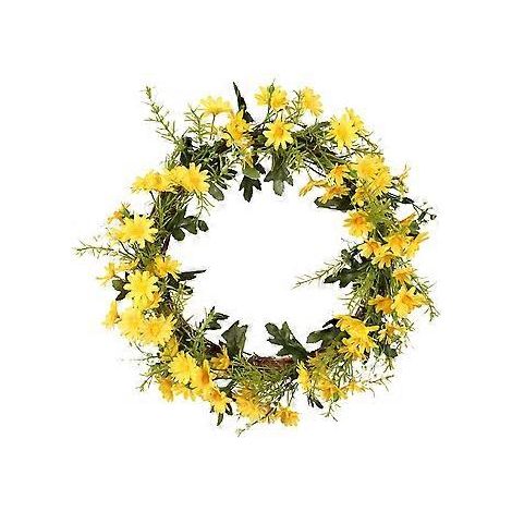 Gänseblümchenkränze, künstlicher Gänseblümchen-Türkranz, künstlicher Frühlings- und Sommerkranz für Haustür, Fenster und Wand.