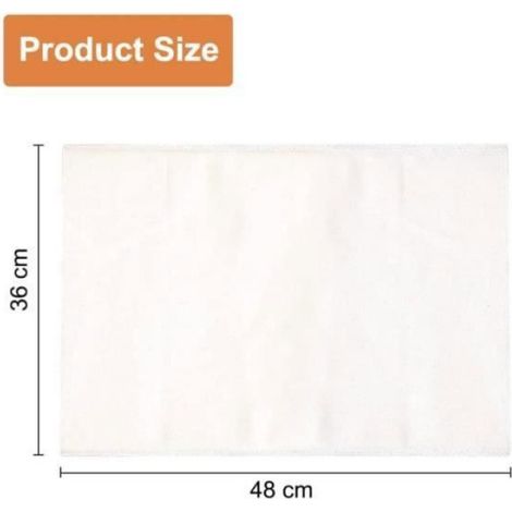 Tissu à pain - 48 x 36 cm - Antiadhésif - Pour fermentation et cuisson de baguettes et pains - Lot de 2 (1/4)