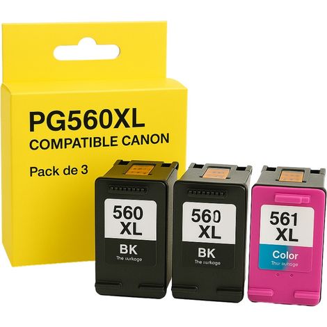 Cartouches Compatibles CANON PG-560XL CL-561XL Pixma TS 5300 à TS 7451 & Pixma TS 5350a à TS 7451a & Pixma TS 5350i à TS 7451i