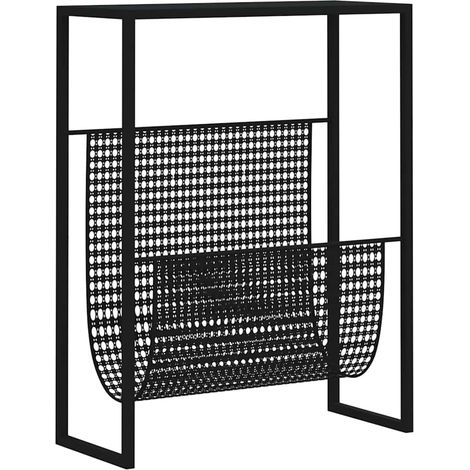 Maison Exclusive - Portariviste Nero 35x15x45 cm in Acciaio (1/5)