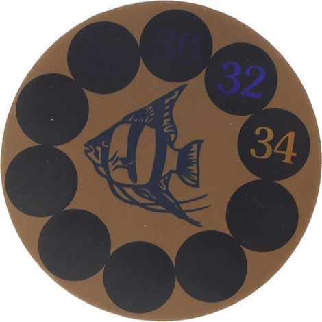 Autocollant de thermomètre d'aquarium à affichage numérique, jauge de température adhésive pour Aquarium, bande ronde (1/5)