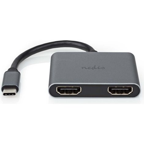 CCGP64670BK01 Adaptateur Multi-Ports USB USB 3.2 Gen 1 USB-C Mâle 2x HDMI 0.10 m Rond Plaqué nickel PVC Noir Enveloppe (1/3)