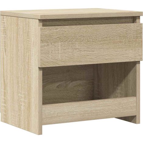 Mesita de noche madera contrachapada color roble 40x30x39cm vidaXL