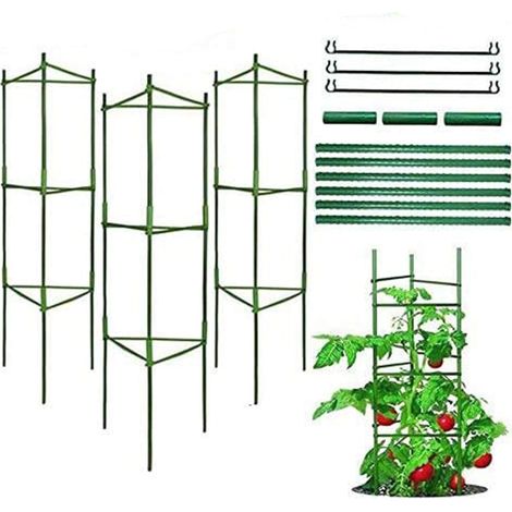 Climbing Plant Support, Rustproof, Strong and Durable Pack of 3 Binding bar, save space, easy to install and remove, not easy to tilt, no fading (1/5)