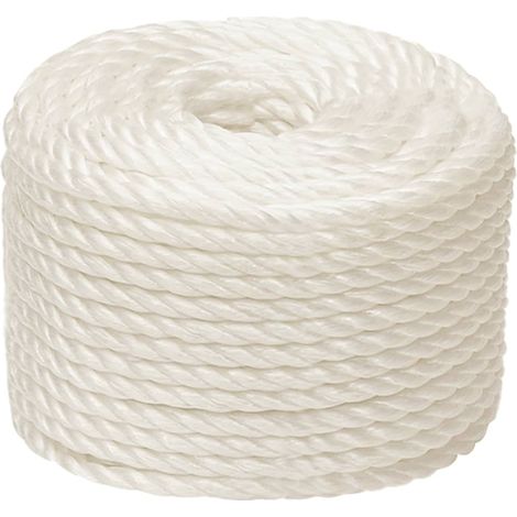 Corde de travail, Corde de Chanvre, pour la Décoration, le Bricolage, le Jardinage Blanc 10 mm 500 m polypropylène OIB1063E (1/5)