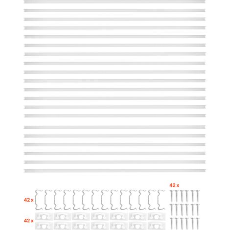 Mophorn Perfil de aluminio para tira LED de 1 metro, paquete de 20 unidades, canal para luz LED con difusor opal, tapones finales y soportes de montaje, ideal para dormitorio, cocina y sala de estar (1/5)