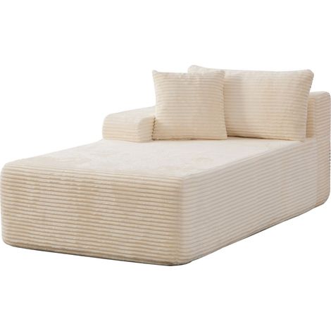 GagaCanapé modulable compressé 1 place en chenille ivoire (1/5)