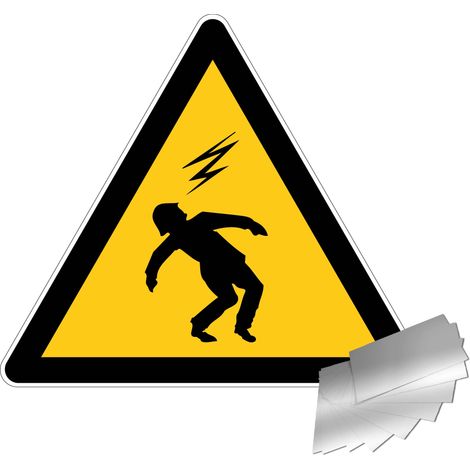 Panneau Danger électrocution - Alu triangle 100mm - 4010373