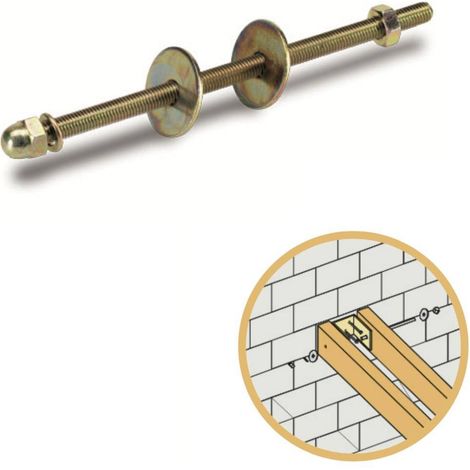 Kit ferramenta fissaggio trave-muro Vite 10x210 mm