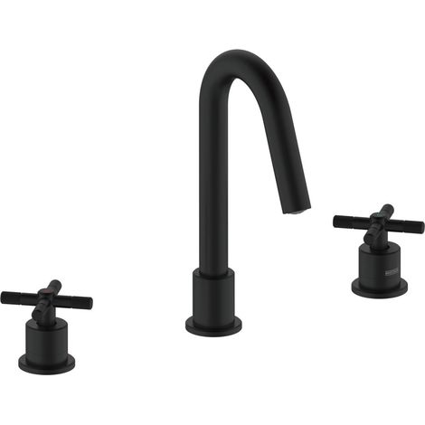 Bristan Cruzar 3-Hole Basin Mixer Tap Deck Mounted - Black