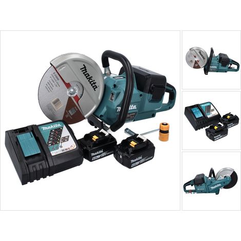 Makita DCE 090 RG2X1 Akku Trennschleifer 36 V ( 2x 18 V ) 230 mm Brushless + 2x Akku 6,0 Ah + Ladegerät
