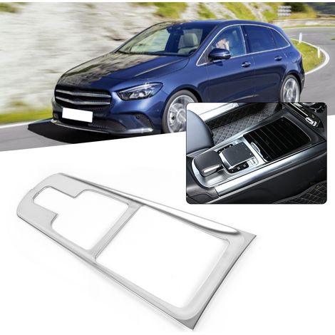 Panneau de décoration de console centrale, garniture intérieure compatible avec Mercedes Benz GLB Classe B W247 X247 19-20 (Chromé) (1/4)