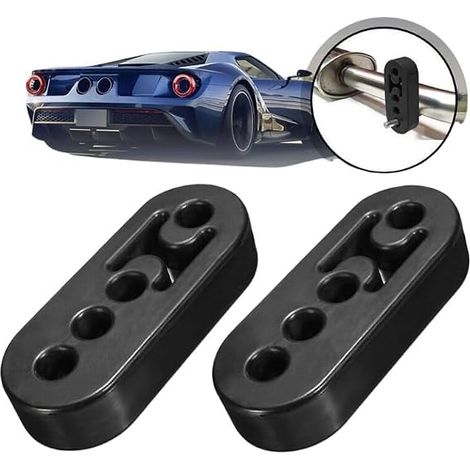 2 x 4-Hole Car Exhaust Holder Hanger Silent Block Rubber Exhaust pour la plupart des voitures (1/5)