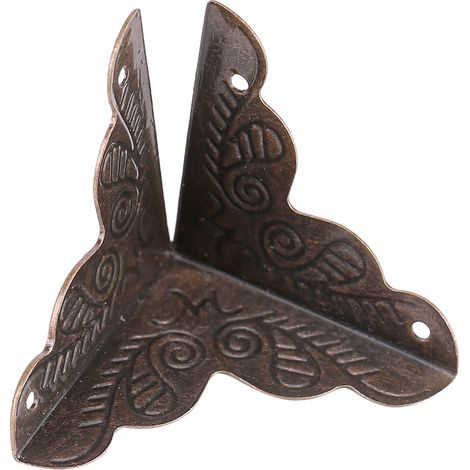 12 pièces protecteurs de coins en fer forgé bronze pour boîte à bijoux en bois décorative (1/5)
