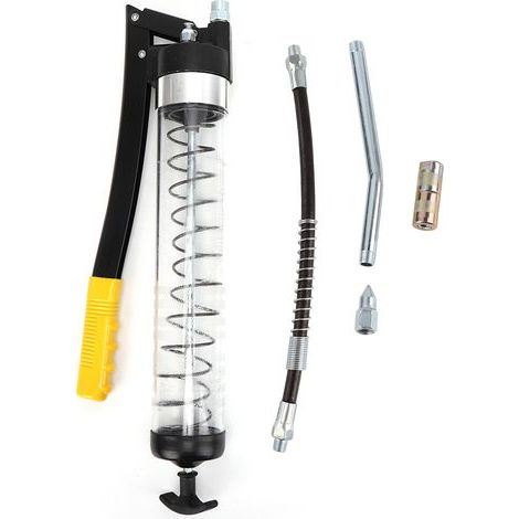 6000 PSI Portable Grease Gun with Transparent Tube for Total Visibility - Essential Car Accessory (1/4)
