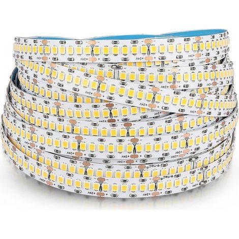 Strip led 24V, bianco naturale 4000K, 10 metri, chip Samsung, SMD2835, 18W/m, 240 led/m, IP20, larghezza 10mm, CRI95  - V-TAC PRO VT-10-240 332