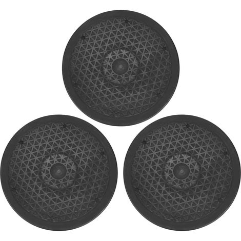 3pcs Plateaux Tournants Rond 25cm avec Roulements à Billes, Noir (1/5)
