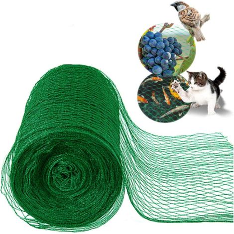 Filet Anti Oiseaux, 4M x 12M Filet de Protection, Kit de Filet de Jardin pour Protéger Les Plantes, Fruits, Fleurs, Arbres, Etang, Piscines
