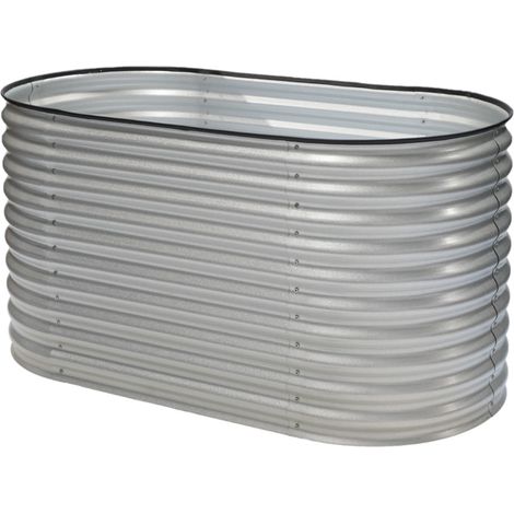 Westmann Metall Hochbeet Grow Faster Silber 160x80x82 cm