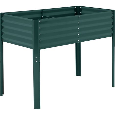 Carré de Jardin-Jardinière Surélevé– Bac de Culture Résistant aux Intempéries pour Légumes&Herbes –Vert,120×60×90cm