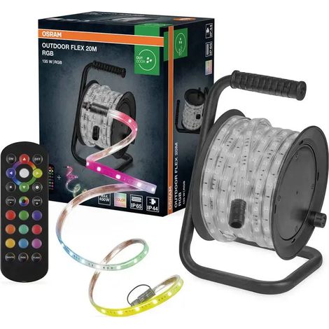 [NEUWERTIG] B-Ware Osram Outdoor Flex Led Streifen Rgb Ip65 Fernbedienung Komplettset 230 V 20 M