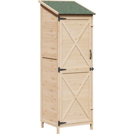 Cobertizo de Jardín Natural 59,5 x 56 x 176,5 cm vidaXL