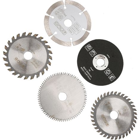 Jeu de 5 lames de scie circulaire en carbure de 85 x 15 mm de diamètre (1/5)