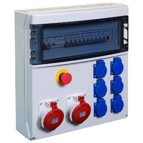Coffret de distribution 6PC Nf/1PC 3P+N+T 16+32A + AU - Digital electric 31354