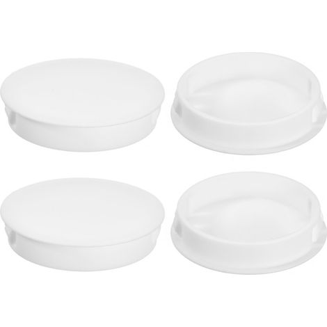 4Pcs Bouchon de Trou en Nylon, 49.5-50mm Diamètre de Trou Bouchon d'étanchéité Rond Souple et Flexible de Verrouillage Bouchons en Caoutchouc pour Bouteille, Tuyaux, Cuisine, Blanc (1/5)