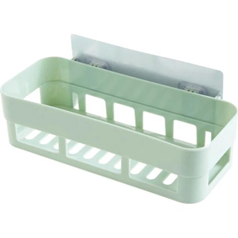 (Vert) Nouvelle étagère de rangement adhésive pour salle de bain, accessoires de salle de bain, étagère d'angle pour douche, étagère pour cuisine et salle de bain, décoration intérieure (1/5)