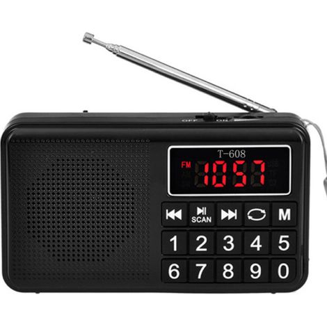 LaBlanc – Tragbares Radio – UKW-Radio – mit wiederaufladbarem Akku mit großer Kapazität, MP3-Unterstützung