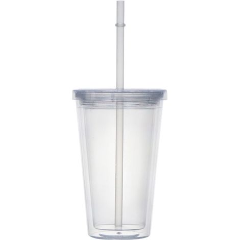 Couvercle Double Paroi Pour Gobelet - Avec Paille Réutilisable - Pour Smoothie Et Jus - Lot De 1 (1/5)