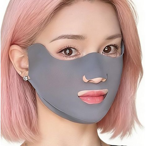Couvre-visage anti-UV - Respirant, UPF50+ - Cache-Visage avec Boucles Oreilles - pour Moto, Course, Randonnée, Golf, Pêche, Travaux, Chantier, Plage, Été (1/5)
