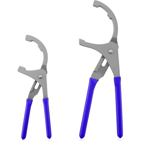 Ölfilterzangen (9" & 12") Verstellbares Set Blau Für Auto, LKW und Motorrad (1/4)