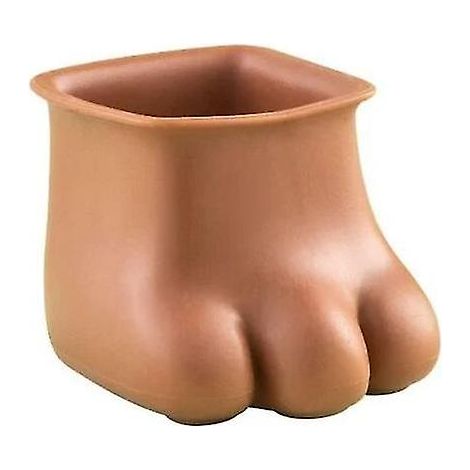 Lot de 4 protège-pieds de table et de chaise en silicone marron - Design griffe mignon, silencieux, résistants à l'usure, antidérapants (1/5)