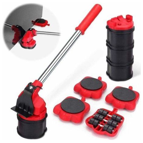 Heavy Duty Furniture Lifter, Furniture Moves Large and Small Tool Sets Effortlessly, Furniture Lifter with 4 Lifting Pads and Rollers for Moving Furniture, for Can (1/5)