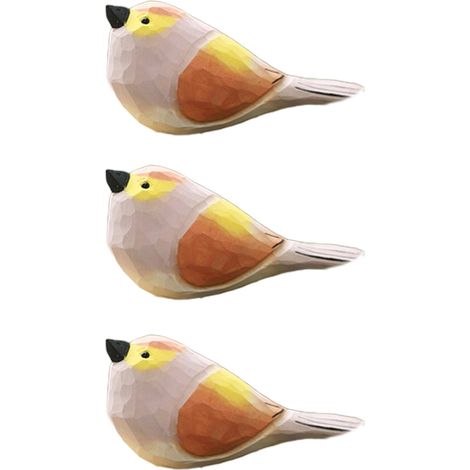 Oiseau En Bois - Décoration Murale Et Table Pour Bureau Et Salon - Lot De 5 Pièces (1/5)