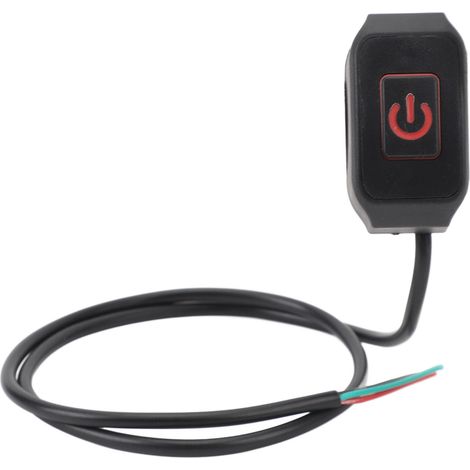 Interrupteur étanche 22 mm pour moto, universel, pour guidon, klaxon, phare, bouton de commande, lumière rouge (1/5)